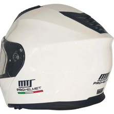 Mts M-966 Çene Açılır Kask Güneş Vizörlü White (Xl)