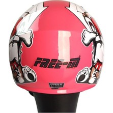 Freem FR-205 Yarım Çocuk Kaskı Dog Pink (S)