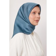 Lêvi D'or Koyu Zümrüt Çift Taraflı Twill İpek Eşarp