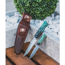 Baba Oğul Bıçaklı Turuncu + Siyah Çift Renkli Bıçak Seti