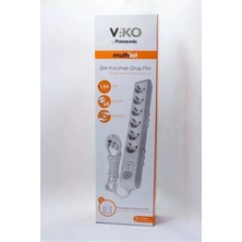 Viko 6'lı Grup Şok / Akım Korumalı Topraklı + Çocuk Korumalı Grup Piriz