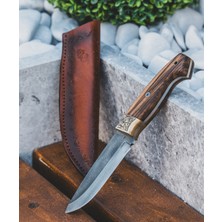 Brush Craft Bitki Işlemeli Ceviz Kabzalı Bıçak