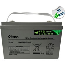  Ttec 12V 100AH Jel Akü Karavan Hobi Bahçesi ve Solar Enerji Için