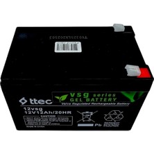 Ttec 12V 12AH Jel Akü – 2025 Üretim Yeni Seri