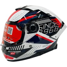 mt Full Face Güneş Vizörlü Kask FF118SV Thunder 4 Sv Luminence A7 Parlak (M)