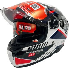 mt Full Face Güneş Vizörlü Kask FF118SV Thunder 4 Sv Luminence A7 Parlak (M)