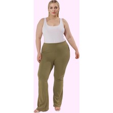 Kadın Yüksek Bel Flare Ispanyol Paça Örme Pantolon Günlük Kombinler Yaz Aylarının Vazgeçilmezi