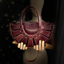 Carıdea El Yapımı Hakiki Deri Bayan Çanta, Clutch, El Omuz Çantası V49