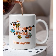 Veteriner Hekim Tasarımlı Kişiye Özel Isimli Kupa Bardak