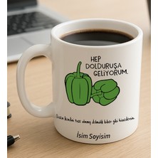 Komik - Esprili Hep Dolduruşa Geliyorum Yazılı Komik Kupa Bardak