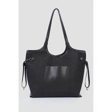 Siyah Kadın El ve Omuz Çantası IM611