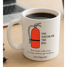 Komik - Esprili Kupa Bardak Yine Yangınlar Yine Ben Yazılı Komik Kupa Bardak