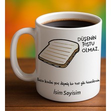 Komik - Esprili Kupa Bardak Düşenin Tostu Olmaz Yazılı Komik Kupa Bardak