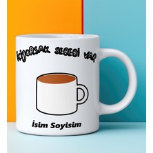 Komik - Esprili Kupa Bardak Içiyorsak Sebebi Var Kahve Tasarımlı Komik Kupa Bardak