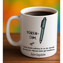 Komik - Esprili Kupa Bardak Tükendim Yazılı Komik Kupa Bardak