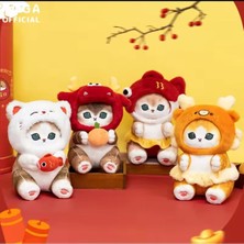 Kırmızı Balık Şapkalı Mofusand Peluş Oyuncak Mega Boy 40CM Koleksiyon Mofusand Kedi Peluş