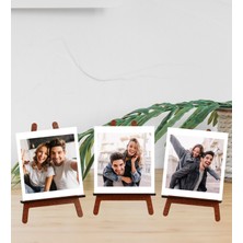 Kişiye Özel 3 Fotoğraflı Ahşap Masaüstü Şövale