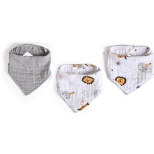 Bandana Seti / 3 Parça - Circus - Gri - 0-1 Yaş