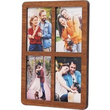 Kişiye Özel 4 Fotoğraflı Kolaj Çerçeve ve Melek Kolye