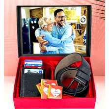 Kişiye Özel Yeni Fotoğraflı Cüzdan Çikolata ve Kemer Set