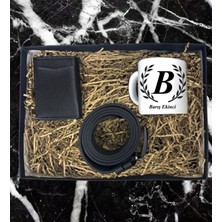 Kişiye Özel Premium Baş Harf Isim Soyisim Tasarımlı Kupa Bardak Mekanizmalı Cüzdan Kemer Özel Hediye Seti