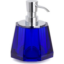 System Banyo Aksesuarları Cyrstal Bath Accessory Soap Dispenser Blue|Chrome 150 ml | 148x120x120 mm