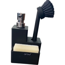 Arow Akrilik Fırçalı ve Süngerlikli Sıvı Sabunluk