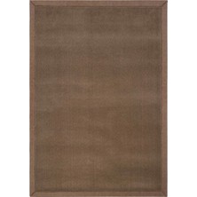 Cool Halı Monet Bordürlü Düz Renk Kahverengi Kalın Halı Modern Dokuma Ofis Mağaza Fuar Showroom Salon Halısı