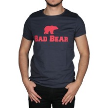 Bad Bear Bear Tee T-Shirt Antrasit Logo Baskılı Erkek Tişört
