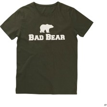 Bad Bear Bear Tee T-Shirt Haki Yeşil Logo Baskılı Erkek Tişört