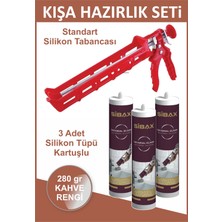 Pencere Kapı Silikonu. Sızdırmaz. Iç-Dış Mekan 280 gr 3 Adet - Tabanca Hediyeli