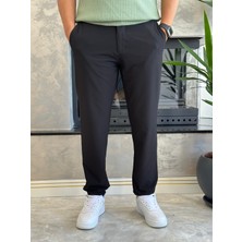 Erkek Rahat Kalıp Paraşüt Kumaş  Jogger Pantolon Siyah ECA025