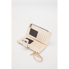 910042 Cüzdan Krem  Kadın Cüzdan Levidor