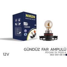 Nıken 12V PSY24W Gündüz Far Ampulü PG20-4 10L