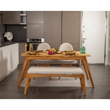 Vowtukey Touch Iskandinav Mutfak&Salon Masa Sandalye takımı(2S1M1B)