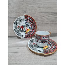 Fermato 4 Parça 2 Kişilik Porselen Türk Kahvesi Fincan Takımı Martin Serisi