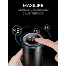 maxilife Dijital Isı Göstergeli Çelik Termos