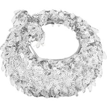 Jw Peı Abacus Gümüş Kristal Mini Üst Saplı Çanta