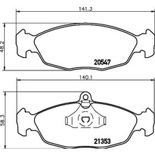 Ön Fren Balatası – Opel Astra F (1991–), Vectra A (1988–), Corsa A (1982–), Corsa B (1993–), Combo (1993–2001), Tigra A (1994–) Daewoo Lanos (1997–), Nexia (1996–) Jaguar Xj6 (1975–) Uyumlu