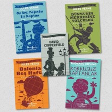 On Beş Yaşında Bir Kaptan - Dünya'nın Merkezine Yolculuk - David Copperfield + 2 Kitap