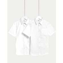 Marks & Spencer 2'li Slim Fit Kısa Kollu Gömlek (2-18 Yaş)