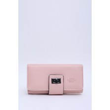 Pudra SHK203 Suni Deri 12 Bölmeli , Kartlık, Bozuk ve Kağıt Para Bölmeli Kilit Detaylı Cüzdan