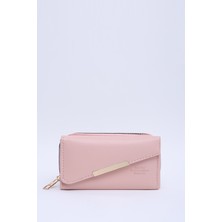 Pudra SHK202 Suni Deri 9 Bölmeli, Kartlık, Kağıt ve Bozuk Para Bölmeli Çıtçıtlı Cüzdan