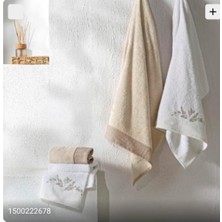 Taç Yeni Sezon Pure Cotton Pamuk Hamam Seti Iris (Krem-Camel )