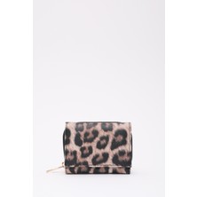 Vizon Leopar SHK177 Suni Deri 8 Bölmeli, Kartlık, Kağıt ve Bozuk Para Bölmeli Çıtçıtlı Cüzdan