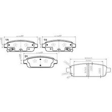 Fren Balatası Arka Astra J 09 Zafıra C 11 Ampera 11 Cascada 13 Mokka 13 / Orlando 10 Volt 11 Cruze 09 Trax 13
