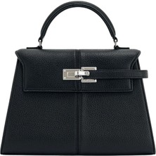 Jw Peı Siyah Elise Vegan Deri Büyük Üst Saplı Çanta