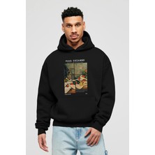 Paul Cezanne Curtain Ön Baskılı Hoodie Oversize Kapüşonlu Sweatshirt Erkek Kadın