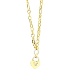 14 Ayar Altın Tasarım Kolye  -  0194340