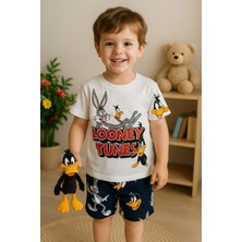 Looney Tunes Yazılı Bugs Bunny Karakterli T-Shirt Şort Takım